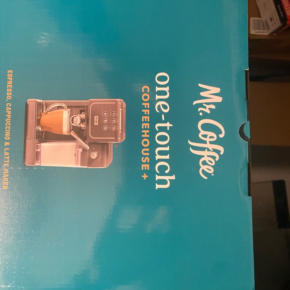 Mr. Coffee one touch coffee maker plus expresso cappuccino and latte maker
